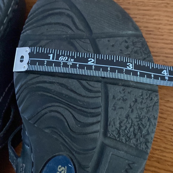 Bass Bryant Mary Jane black leather slip on shoes with white stitching. … - Picture 12 of 13